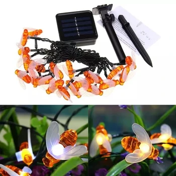 LED Solar Powered Waterproof Honey Bee String Light Hanging Lighting Outdoor Garden Fence Patio Christmas Garland Lamp
LED Solar Powered Waterproof Honey Bee String Light Hanging Lighting Outdoor Garden Fence Patio Christmas Garland Lamp