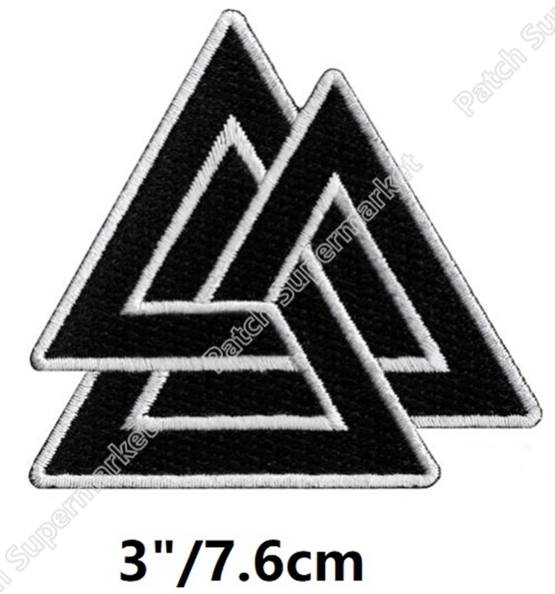 VALKNUT TRIANGLES trigon PATCHES iron on embroidered NORSE VIKING ODIN PAGAN SYMBOL Goth clothes clothing dark relationship
VALKNUT TRIANGLES trigon PATCHES iron on embroidered NORSE VIKING ODIN PAGAN SYMBOL Goth clothes clothing dark relationship