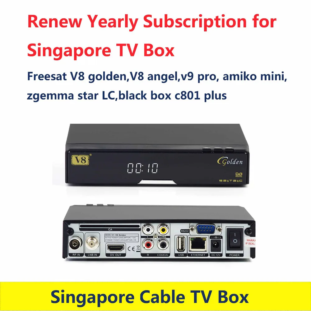 Singapore Starhub TV Box RENEW Yearly 1 Year cccam wcam Subscription for Freesat V8 golden V8 angel v9 pro Gtt Zge
Singapore Starhub TV Box RENEW Yearly 1 Year cccam wcam Subscription for Freesat V8 golden V8 angel v9 pro Gtt Zge