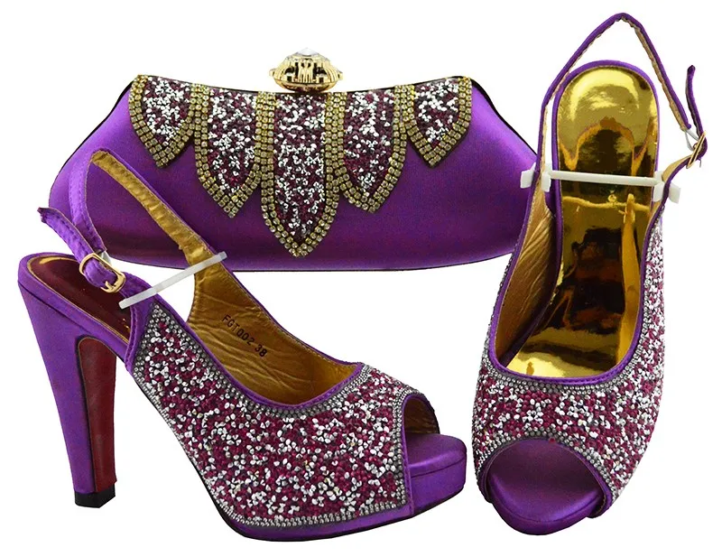 Beautiful purple women pumps match handbag set with rhinestone african shoes and bag for party dress FGT002
Beautiful purple women pumps match handbag set with rhinestone african shoes and bag for party dress FGT002