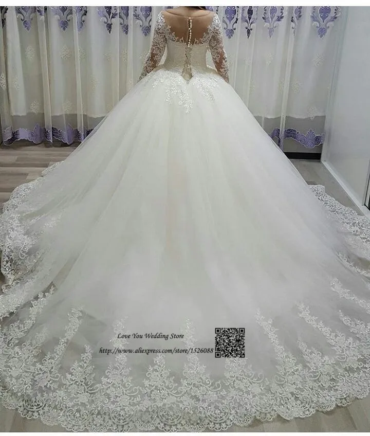 Vestido de Noiva de Renda Mariage Long Sleeve Wedding Dress Lace Ball Gown Wedding Gowns Sequin Vintage Bride Dresses 2017 Boda
Vestido de Noiva de Renda Mariage Long Sleeve Wedding Dress Lace Ball Gown Wedding Gowns Sequin Vintage Bride Dresses 2017 Boda