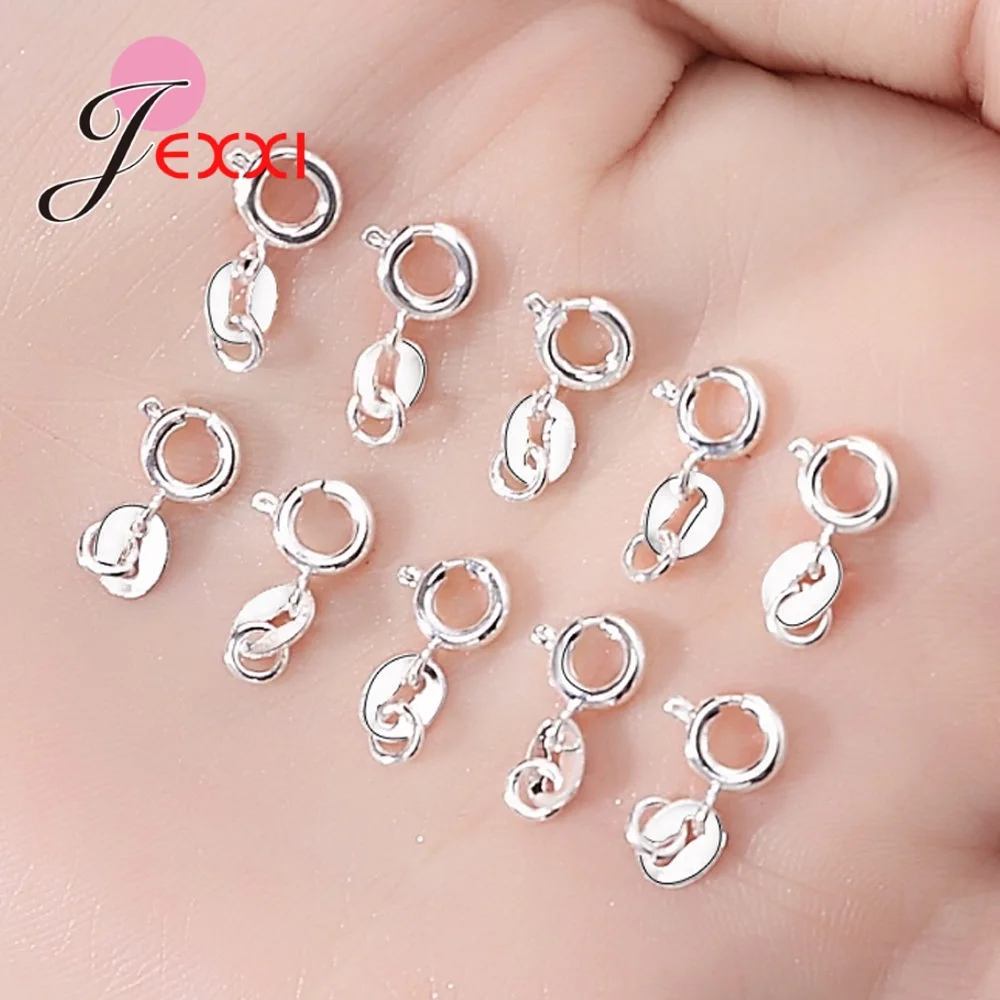 

10PCS Lobster Clasps 925 Sterling Silver Jewelry Finding Clasp Hooks for DIY Necklace Bracelet Chain Making Accessory Components