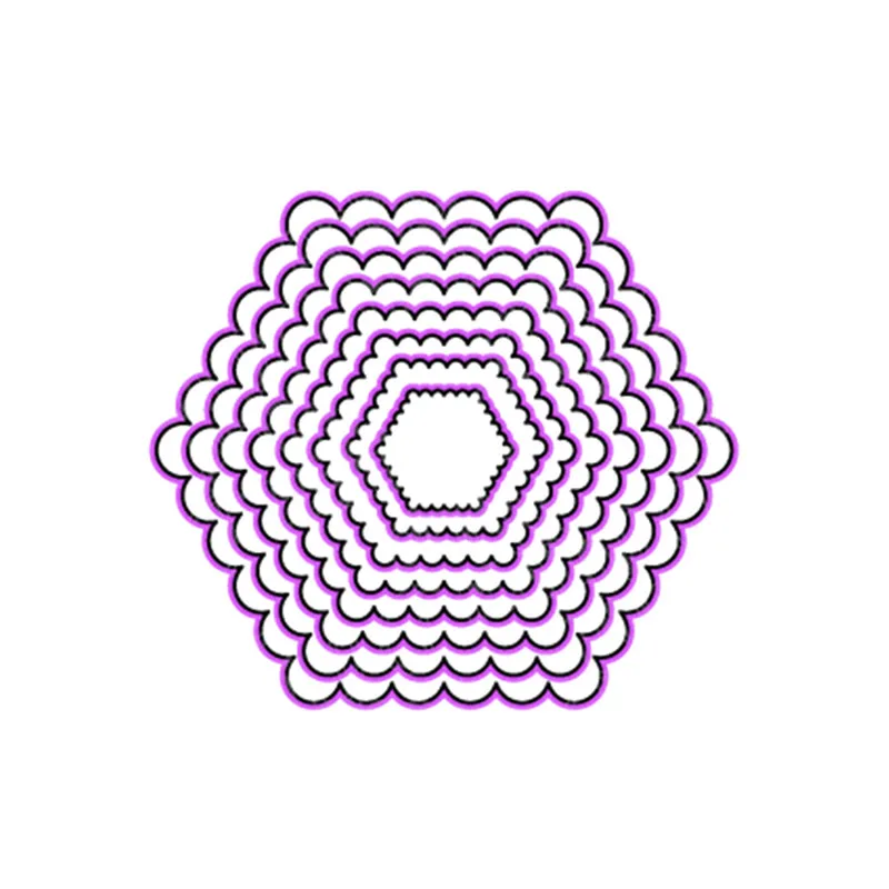 InLoveArts Scallop Hexagon Metal Cutting Dies for Scrapbooking Card Making Album Embossing Crafts Diecut Stencil New Template
InLoveArts Scallop Hexagon Metal Cutting Dies for Scrapbooking Card Making Album Embossing Crafts Diecut Stencil New Template