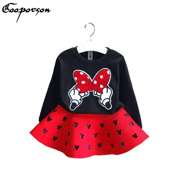 Girls Spring Clothing Suit New Brand Red And Black Kid Cartoon Mouse Cotton Children Tops sShirt With Mini Tutu Skirt Hollow Out
Girls Spring Clothing Suit New Brand Red And Black Kid Cartoon Mouse Cotton Children Tops sShirt With Mini Tutu Skirt Hollow Out