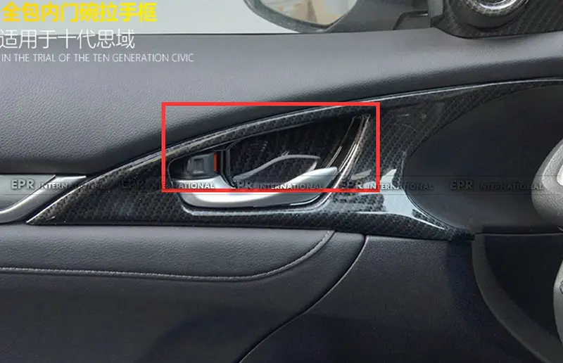 Car-styling Carbon Fiber Inner Door Pull Surround Glossy Finish Interior Handle Cover Set For Honda 16-18 10th Gen Civic FC LHD
Car-styling Carbon Fiber Inner Door Pull Surround Glossy Finish Interior Handle Cover Set For Honda 16-18 10th Gen Civic FC LHD