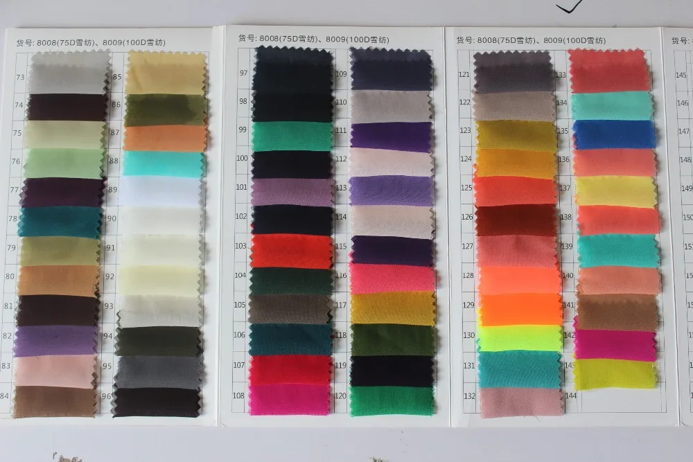 Chiffon Color Chart 2