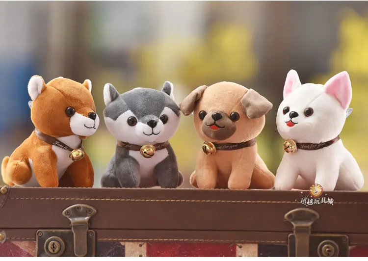gift wholesale 4pcs 15cm chihuahua husky shar pei shiba inu dog