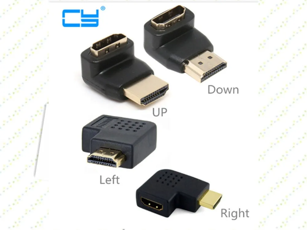 HD 1080P Male to Female HDMI Adapter Converter 90 / 270 Degrees Angle Turn Right / Left 180 360 Degree Rotating HDMI Connector
HD 1080P Male to Female HDMI Adapter Converter 90 / 270 Degrees Angle Turn Right / Left 180 360 Degree Rotating HDMI Connector