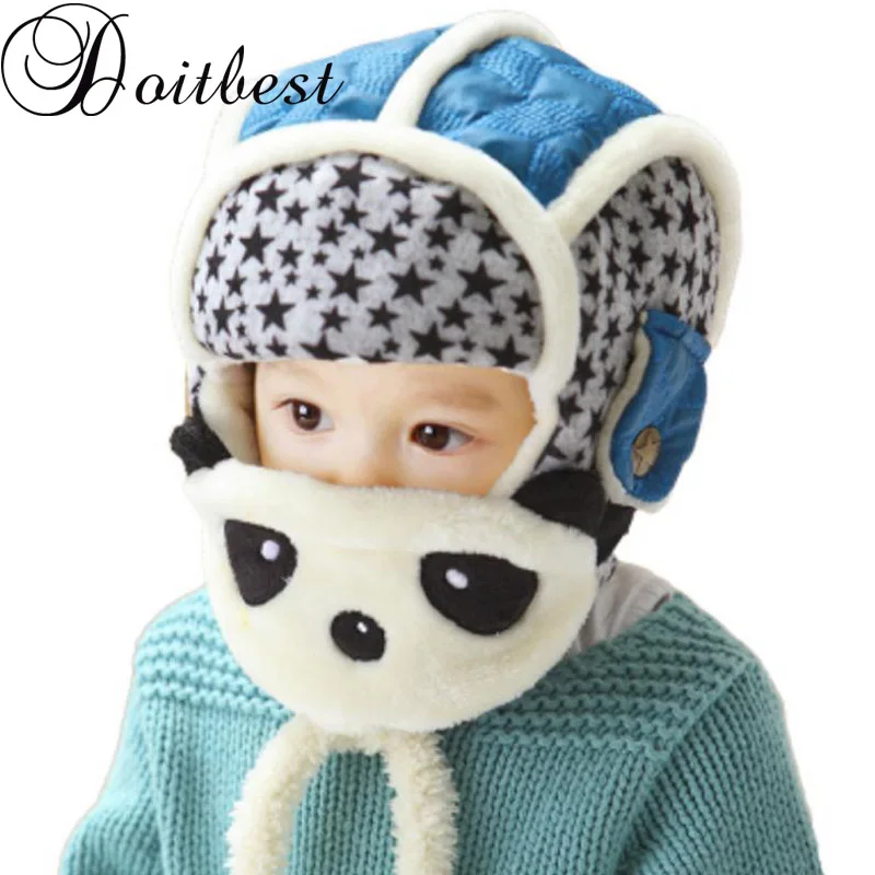 Doitbest 2 to 6 Years Baby boy Bomber hat Thicken cartoon panda Winter Beanies fur inside Child hats kids girls Earflap Caps
Doitbest 2 to 6 Years Baby boy Bomber hat Thicken cartoon panda Winter Beanies fur inside Child hats kids girls Earflap Caps