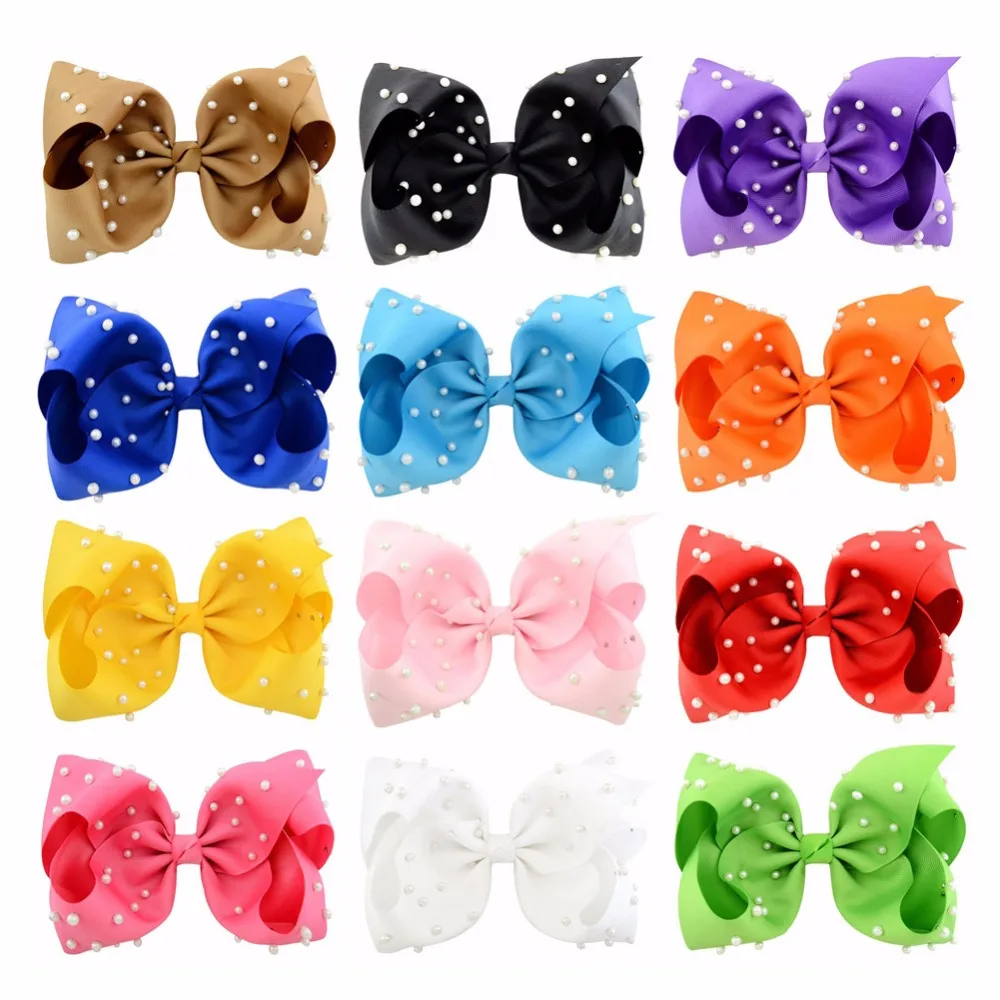 12pcs/lot 8" Large Solid Grosgrain Ribbon Hair Bow With Clip Girl Dance HairPin With Pearl Boutique Kids Hair Accessories 844
12pcs/lot 8" Large Solid Grosgrain Ribbon Hair Bow With Clip Girl Dance HairPin With Pearl Boutique Kids Hair Accessories 844