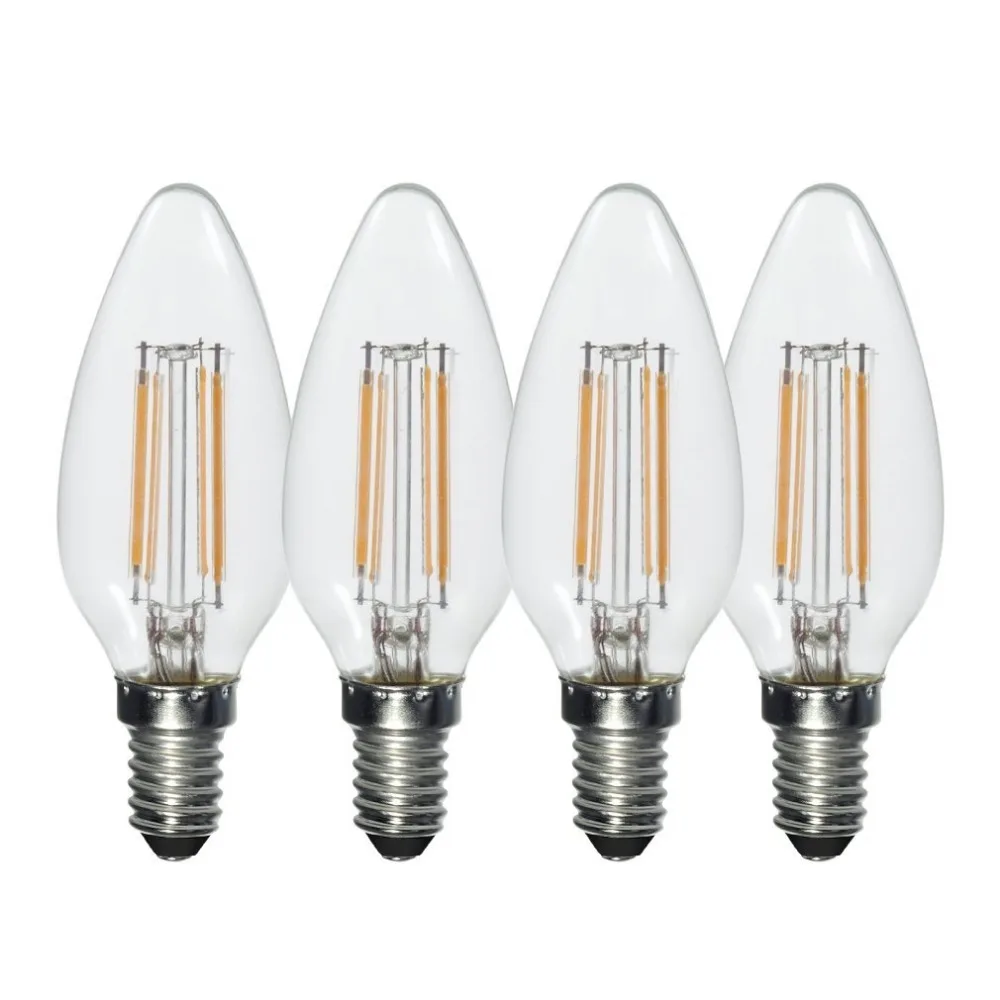 

HRSOD 4 X E14 2W 4W 6W 3000K 200LM 400LM 600LM Warm White Light Led Candle Bulb,Non-dimmable Spot Bulb Ampoule LED (AC220V)
