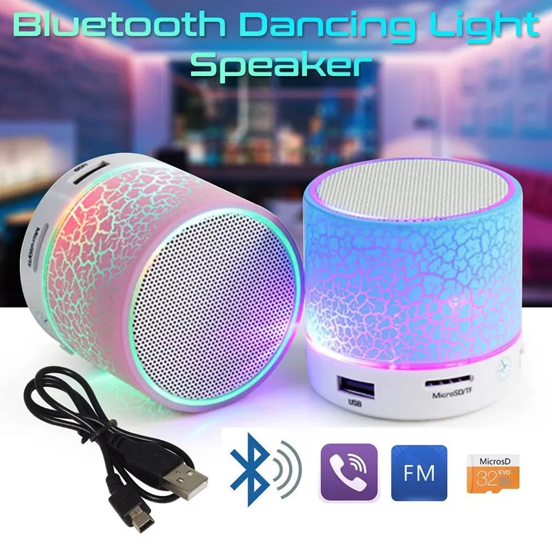 

LED Portable Mini Bluetooth Speakers Wireless Hands Free Speaker With TF USB FM Mic Blutooth Music For Mobile Phone iPhone 6 7 s