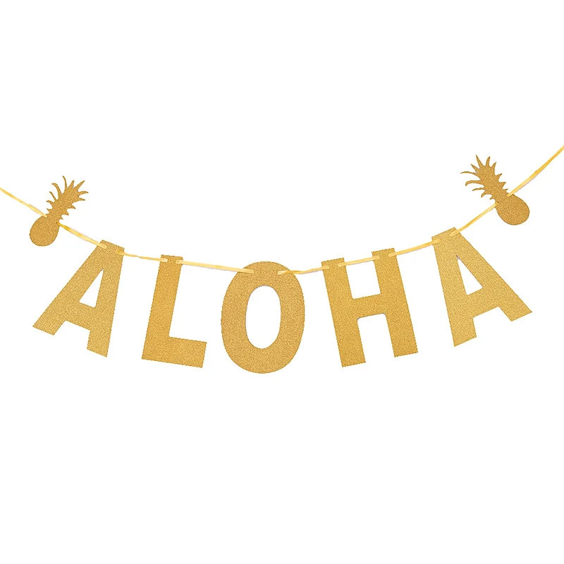 1 set Aloha Garland Hawaii Beach party Pennant glitter gold Tropical Party Hanging Banners Luau Party decor
1 set Aloha Garland Hawaii Beach party Pennant glitter gold Tropical Party Hanging Banners Luau Party decor