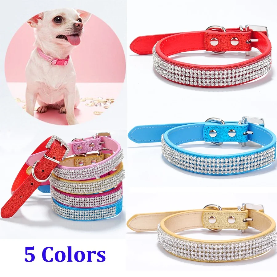 Comwarm Small Dogs Collars Colorful Diamante Rhinestone PU Leather Cat Dog Collars Pink for Small Medium Dogs
Comwarm Small Dogs Collars Colorful Diamante Rhinestone PU Leather Cat Dog Collars Pink for Small Medium Dogs