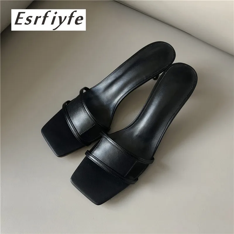 ESRFIYFE 2019 New Genuine Leather Summer High Heels Slippers Woman Open Toe Fashion Slippers Elegant Woman Shoes Concise Slides
ESRFIYFE 2019 New Genuine Leather Summer High Heels Slippers Woman Open Toe Fashion Slippers Elegant Woman Shoes Concise Slides