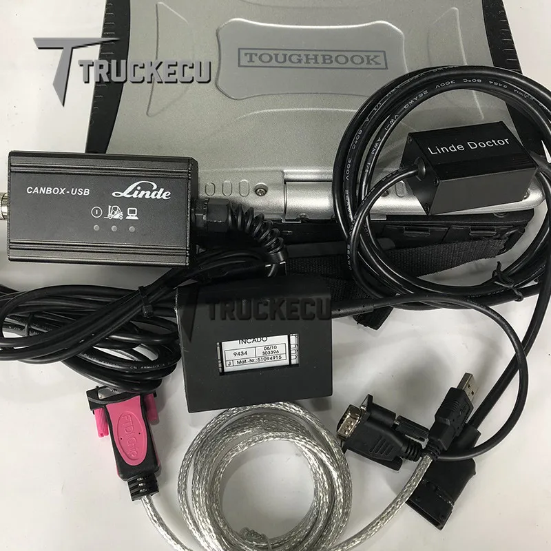 CF19 laptop+Linde canbox doctor Linde pathfinder+Judit Incado Box Diagnostic Kit Jungheinrich JUDIT 4 forklift truck scanner
CF19 laptop+Linde canbox doctor Linde pathfinder+Judit Incado Box Diagnostic Kit Jungheinrich JUDIT 4 forklift truck scanner