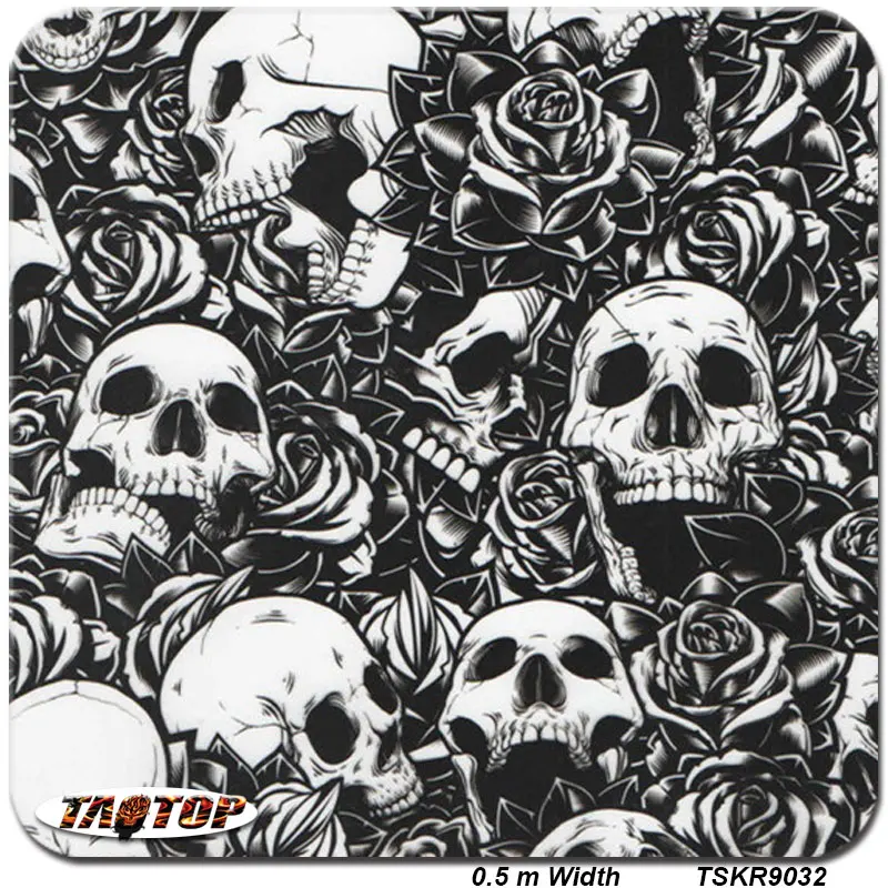 TSCR9032 1M * 10M popular black skull ROSE pva film Water Transfer Printing Film
TSCR9032 1M * 10M popular black skull ROSE pva film Water Transfer Printing Film