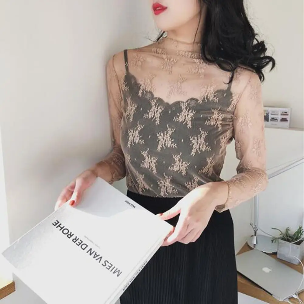 Summer Women Lace Floral Embroidery Blouses Shirt Ladies tops Sexy mesh Blouses Transparent Elegant See-through Black Shirt
Summer Women Lace Floral Embroidery Blouses Shirt Ladies tops Sexy mesh Blouses Transparent Elegant See-through Black Shirt