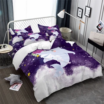 Lovely Cartoon Dolphin Bedding Set Kids Festival Gift Colorful Flowers Print Duvet Cover Set Blue Purple Wave Bed Cover 3Pcs
Lovely Cartoon Dolphin Bedding Set Kids Festival Gift Colorful Flowers Print Duvet Cover Set Blue Purple Wave Bed Cover 3Pcs