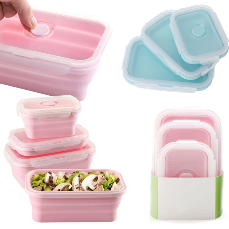 NEW Silicone Bento Box Folding Lunch Bowl Collapsible Holder Food Storage Container organizer
NEW Silicone Bento Box Folding Lunch Bowl Collapsible Holder Food Storage Container organizer