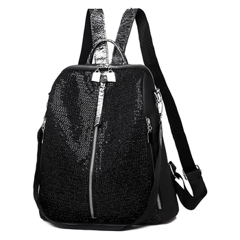 Women Black Sequins Backpack For Teenage Girls Female School Bags Anti-Theft Rucksack Waterproof Oxford Shoulder Bag
Women Black Sequins Backpack For Teenage Girls Female School Bags Anti-Theft Rucksack Waterproof Oxford Shoulder Bag