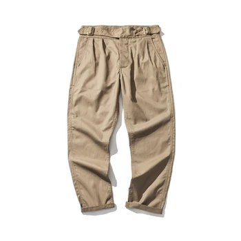 Men's Vintage 1950s England Army 9oz Gurkha Pants With Adjustable Belt Double Pleat Military Khaki Tan Chino Trousers For Men
Men's Vintage 1950s England Army 9oz Gurkha Pants With Adjustable Belt Double Pleat Military Khaki Tan Chino Trousers For Men
