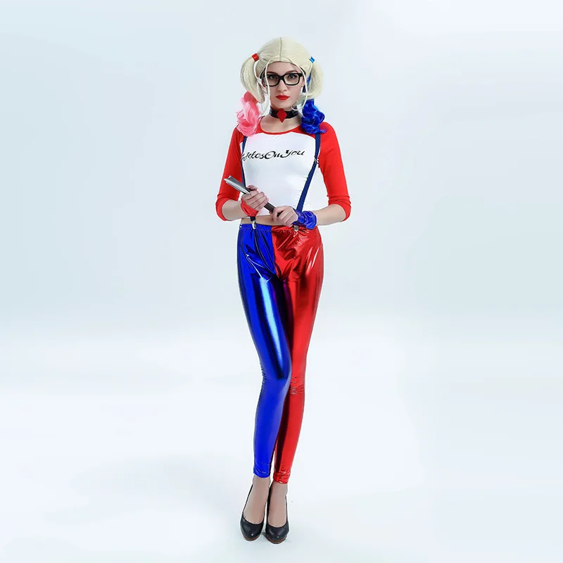 2020 новый отряд самоубийц клоуны женский костюм на Хэллоуин Харли Куинн косплей