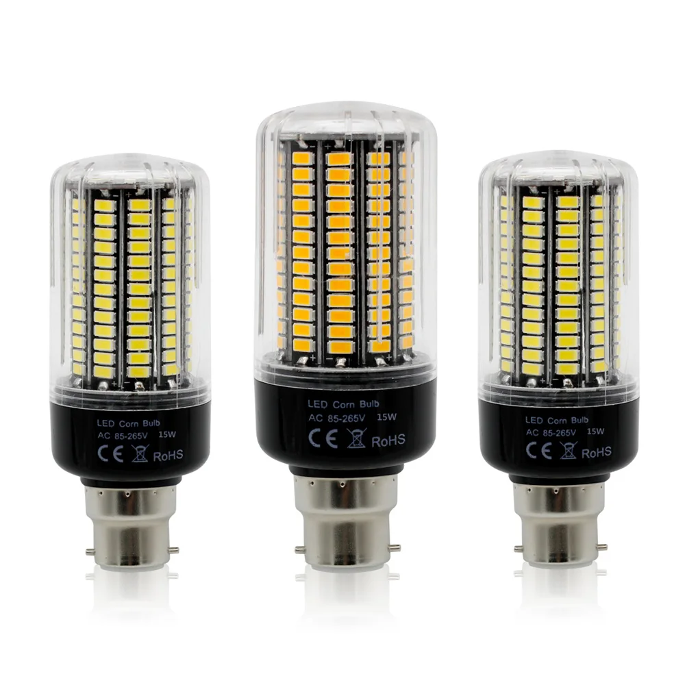 No Flicker 3W 5W 7W 9W 12W 15W B22 LED Lamp 5736 SMD 156 LEDs Corn Light Bulb AC 85-265V Replace 30W -150W Incandescent
No Flicker 3W 5W 7W 9W 12W 15W B22 LED Lamp 5736 SMD 156 LEDs Corn Light Bulb AC 85-265V Replace 30W -150W Incandescent