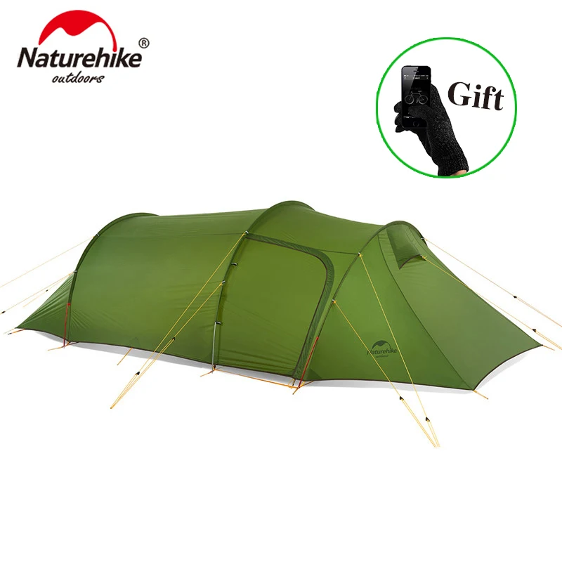 Naturehike Ultralight Opalus Tunnel Tent for 3 Persons 20D/210T Fabric Camping Tent NH17L001-L with free footprint
Naturehike Ultralight Opalus Tunnel Tent for 3 Persons 20D/210T Fabric Camping Tent NH17L001-L with free footprint