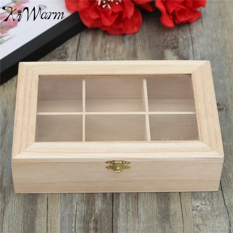KiWarm Portable 6 Slot Essential Oil Bottle Tea Bag Wooden Box Wood Compartments Storage Organizer Home Ornament Container
KiWarm Portable 6 Slot Essential Oil Bottle Tea Bag Wooden Box Wood Compartments Storage Organizer Home Ornament Container
