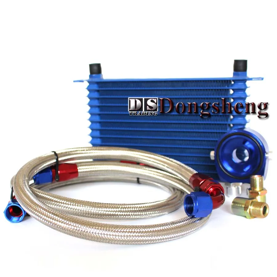 UNIVERSAL 13 ROWS OIL COOLER+OIL FILTER SANDWICH ADAPTER BLUE + SS NYLON STAINLESS STEEL BRAIDED AN10 HOSE
UNIVERSAL 13 ROWS OIL COOLER+OIL FILTER SANDWICH ADAPTER BLUE + SS NYLON STAINLESS STEEL BRAIDED AN10 HOSE