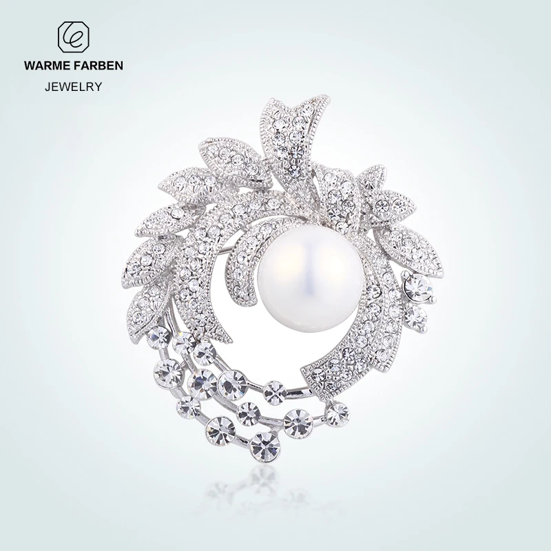 Warme Farben Women Sweater Shirts Pearl Brooches Pins Crystal from Swarovski Bohemia Flower Plant White Pearl Brooches for Lady
Warme Farben Women Sweater Shirts Pearl Brooches Pins Crystal from Swarovski Bohemia Flower Plant White Pearl Brooches for Lady