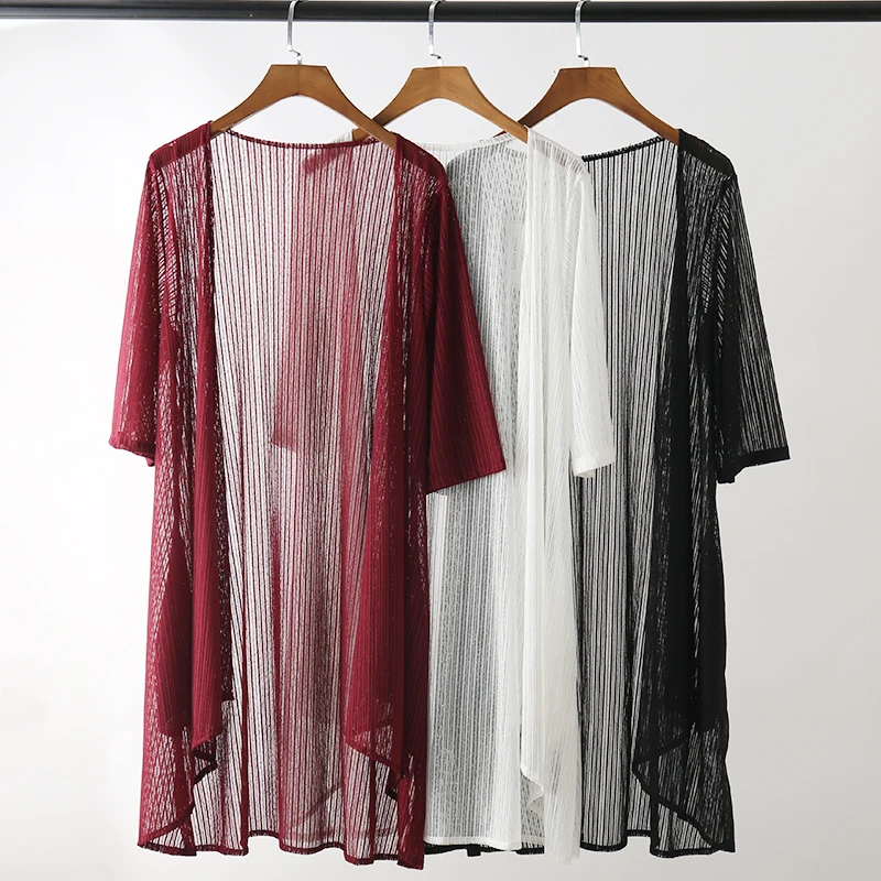 2019 New Summer Women Thin Cardigans Female Solid Color Three Quarter Long Shawl Office Lady Knitting Cardigan
2019 New Summer Women Thin Cardigans Female Solid Color Three Quarter Long Shawl Office Lady Knitting Cardigan
