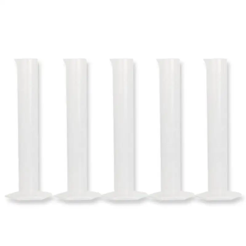 5Pcs 50ml Plastic Translucent Laboratory Cylinder Graduated Measuring Cylinder Tool for Chemistry Laboratory Test School Supply
5Pcs 50ml Plastic Translucent Laboratory Cylinder Graduated Measuring Cylinder Tool for Chemistry Laboratory Test School Supply