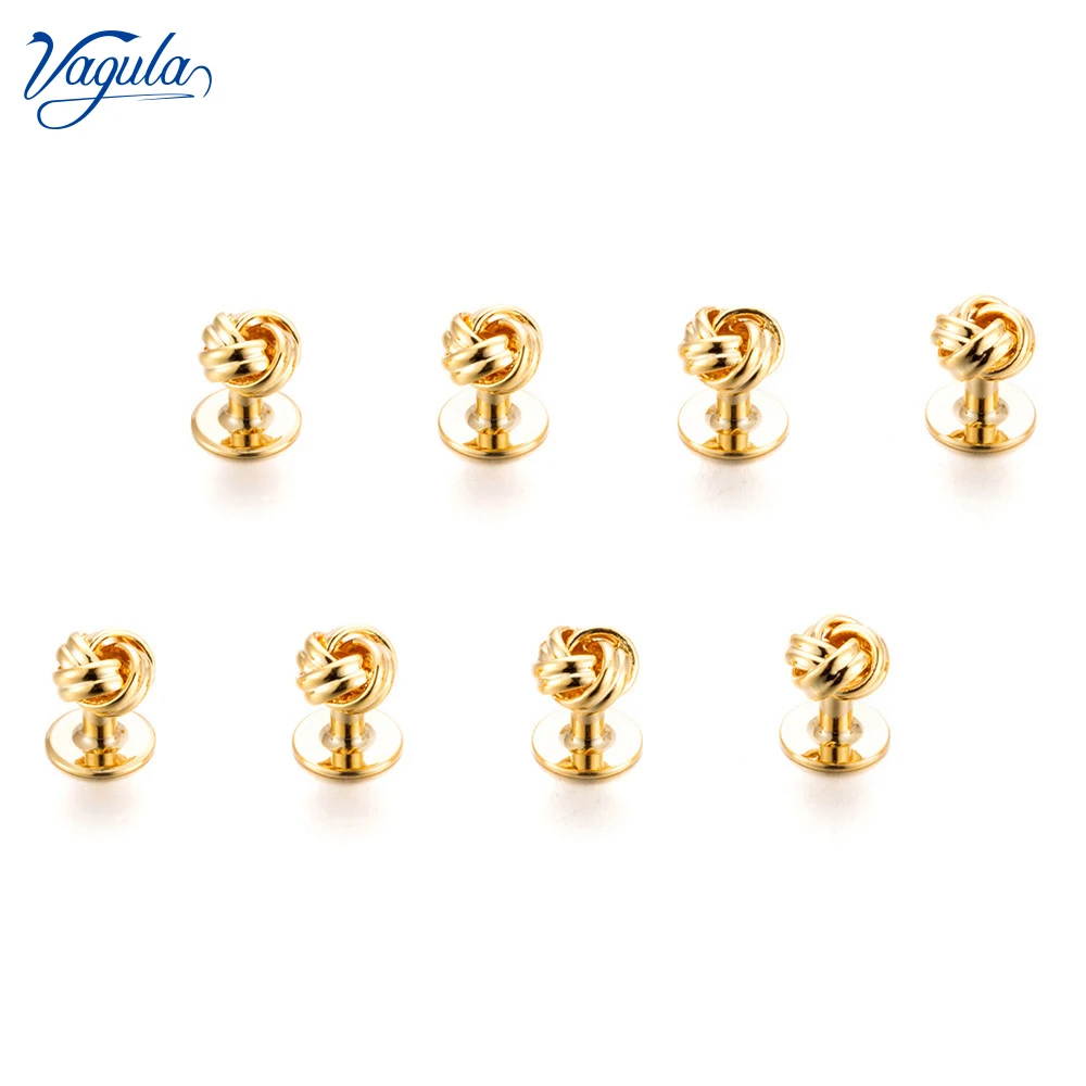 VAGULA 8PCS Shirt Collar Stud 24K Gold-color Knot Cufflink Top Luxury Brand Tuxedo Bonito Sleeve Button Wedding Gift Gemelos V15
VAGULA 8PCS Shirt Collar Stud 24K Gold-color Knot Cufflink Top Luxury Brand Tuxedo Bonito Sleeve Button Wedding Gift Gemelos V15