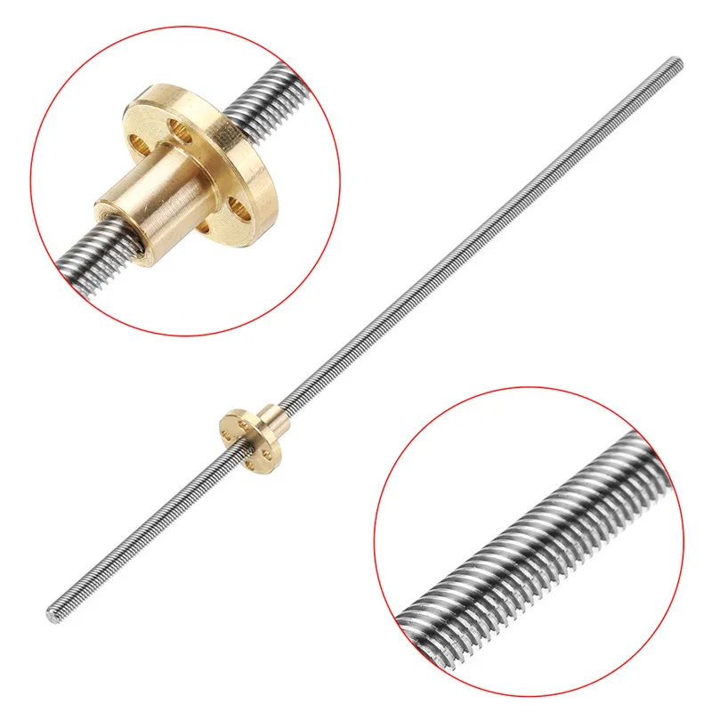 500mm Stainless Steel T6 Lead Screw 6mm Thread 1mm Pitch Lead Screw with Flange Copper Nut For Stepping Motor Driving Guide Rail
500mm Stainless Steel T6 Lead Screw 6mm Thread 1mm Pitch Lead Screw with Flange Copper Nut For Stepping Motor Driving Guide Rail