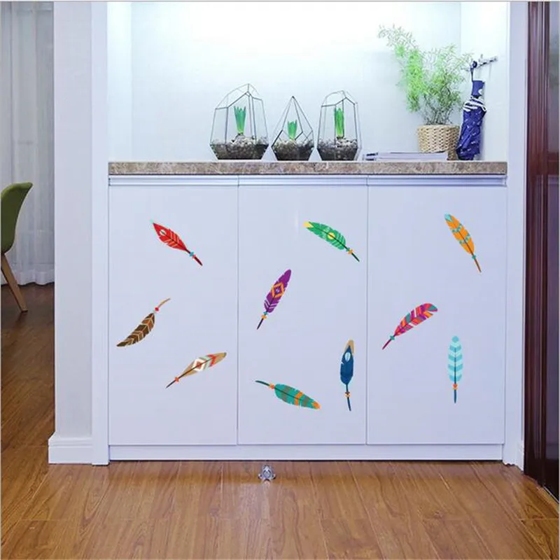 1PCS Colorful Feathers Wall Stickers For Door Bedroom Home Decoration DIY Style Mural Art PVC Decals For Home 30*60CM
1PCS Colorful Feathers Wall Stickers For Door Bedroom Home Decoration DIY Style Mural Art PVC Decals For Home 30*60CM