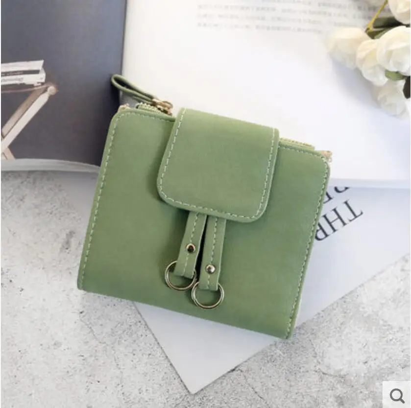 Wallet Female 2019 New Short Wallet Solid Color Fashion Simple Buckle Cross Section Student Female Wallet
Wallet Female 2019 New Short Wallet Solid Color Fashion Simple Buckle Cross Section Student Female Wallet