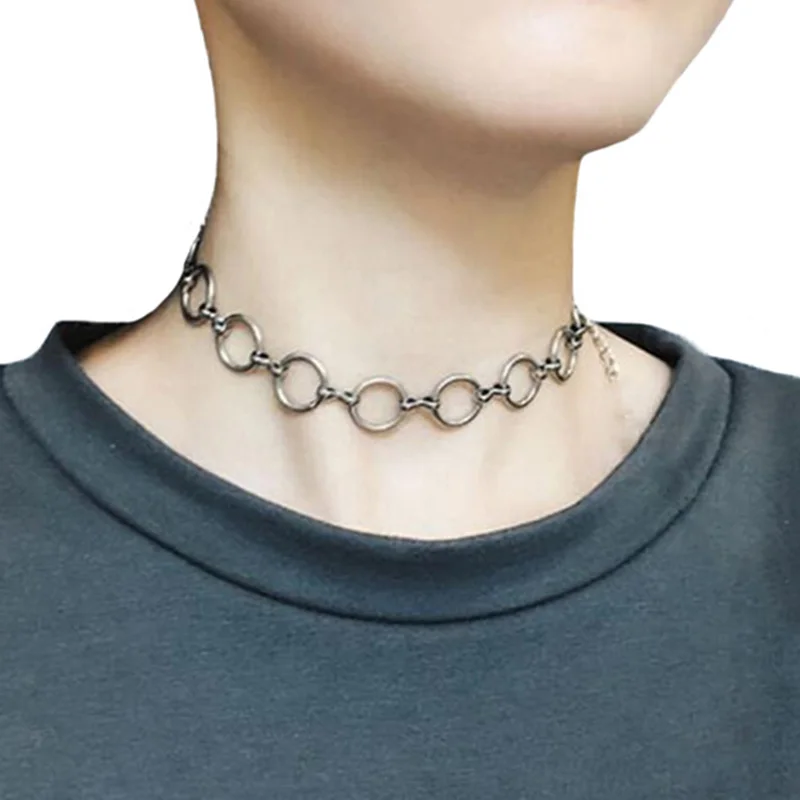 Women Collares Ketting Stainless Steel Gothic Circle Necklace Kolye Statement Choker Punk Necklces Hip Hop Jewelry
Women Collares Ketting Stainless Steel Gothic Circle Necklace Kolye Statement Choker Punk Necklces Hip Hop Jewelry