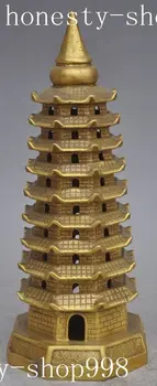 Christmas 9"Tibet buddhism Temple brass Nine floor Wenchang Tower chedi stupa Pagoda Halloween
Christmas 9"Tibet buddhism Temple brass Nine floor Wenchang Tower chedi stupa Pagoda Halloween