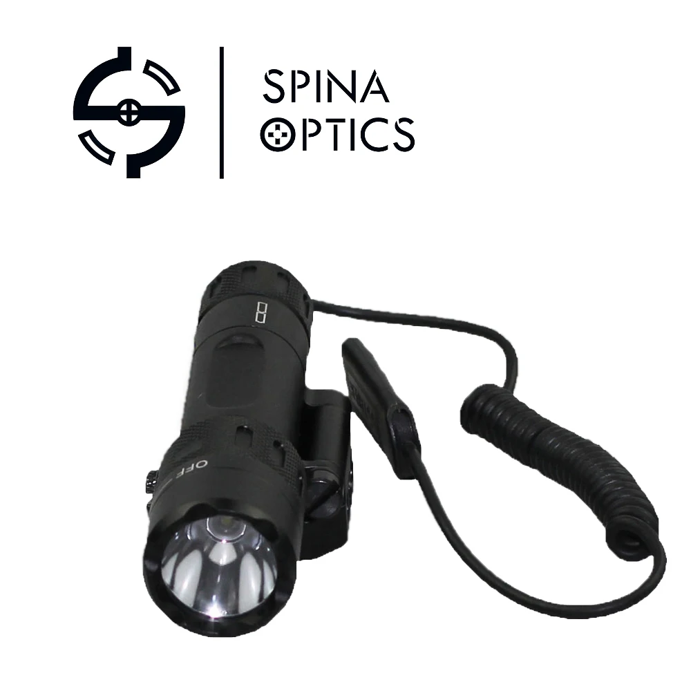 SPINA OPTICS Portable LED Flashlight Hunting Light Torch with Gun Mount Tactical and Remote Switch High Quality
SPINA OPTICS Portable LED Flashlight Hunting Light Torch with Gun Mount Tactical and Remote Switch High Quality