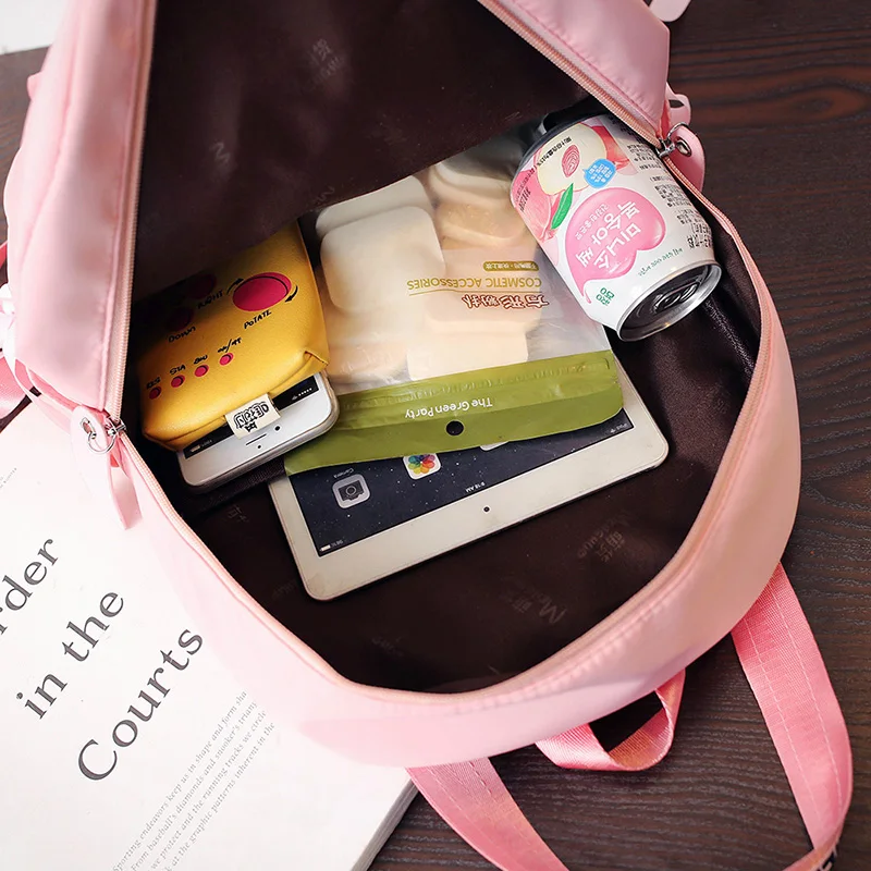 Menghuo Large Capacity Backpack Women Preppy School Bags For Teenagers Female Nylon Travel Bags Girls Bowknot Backpack Mochilas (60)