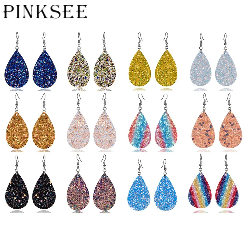 Pinksee Bohemia Charm Shining Teardrop Dangle Earrings for Women Girls Leather Waterdrop Statement Earrings Wedding Jewelry
Pinksee Bohemia Charm Shining Teardrop Dangle Earrings for Women Girls Leather Waterdrop Statement Earrings Wedding Jewelry