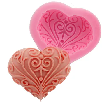 Wedding Love Heart Shape Silicone Mold Cake Decoration tools baking Fondant Mould handmade soap mold F0733
Wedding Love Heart Shape Silicone Mold Cake Decoration tools baking Fondant Mould handmade soap mold F0733