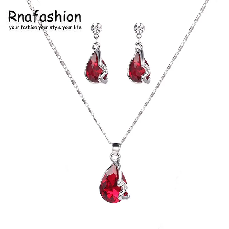 RNAFASHION Charm Water Drop Silver Color Jewelry Sets Zirconia Colorful Crystal Pendant Necklace Earrings Ring Bridal Jewellery
RNAFASHION Charm Water Drop Silver Color Jewelry Sets Zirconia Colorful Crystal Pendant Necklace Earrings Ring Bridal Jewellery