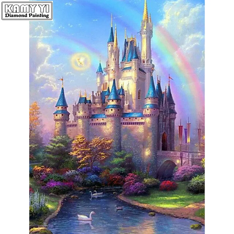 Full Square drill 5D DIY Diamond painting Castle Diamond Embroidery Mosaic Cross Stitch Rhinestone decoration gift HYY
Full Square drill 5D DIY Diamond painting Castle Diamond Embroidery Mosaic Cross Stitch Rhinestone decoration gift HYY