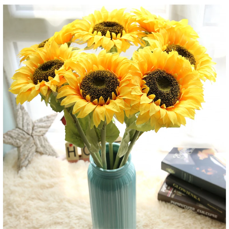 Single Big Size Sunflower Artificial Flower Bouquet for Wedding Decoration DIY Fake Flower
Single Big Size Sunflower Artificial Flower Bouquet for Wedding Decoration DIY Fake Flower