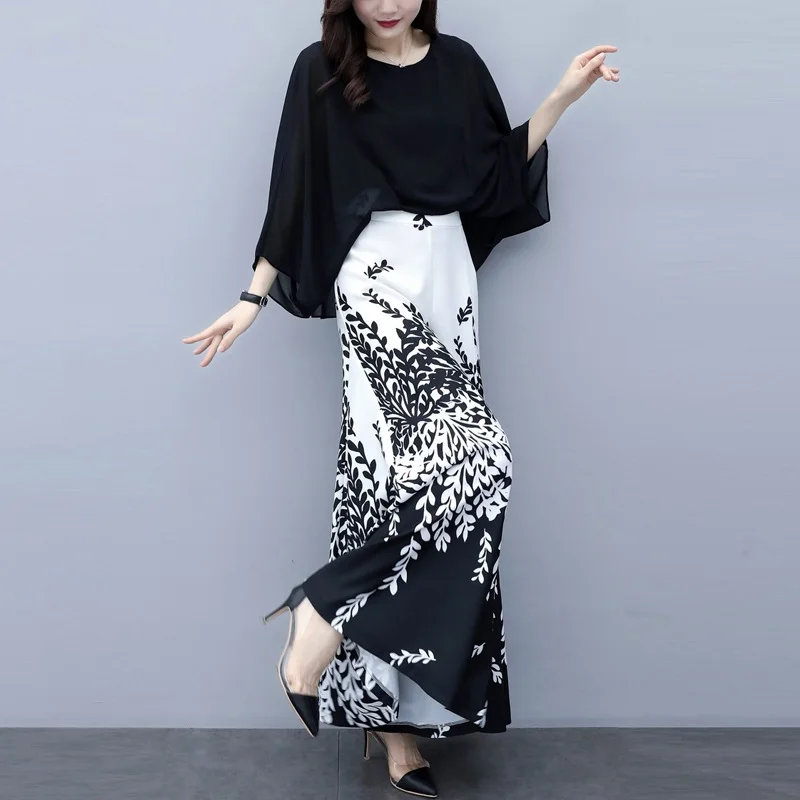2019 New Fashion Elegant Office Ladies Work Wear Dress Wide Leg Pant Suits 2 Piece Set Women Black Blouse Floral Skirt Pants
2019 New Fashion Elegant Office Ladies Work Wear Dress Wide Leg Pant Suits 2 Piece Set Women Black Blouse Floral Skirt Pants