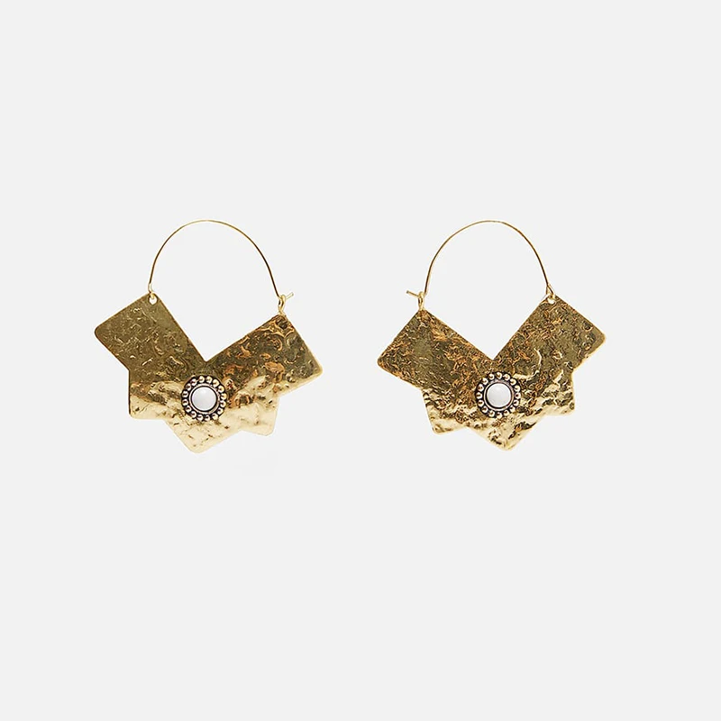 JUJIA 2019 za Ethnic Wedding Drop Earrings For Simulated Pearls Resin Pendant Vintage Party Jewelry Statement Earrings