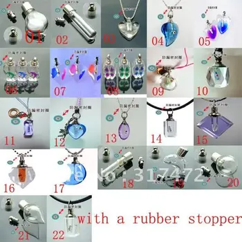Mix stytle Rice Art Vial Pendants essential oil bottle Screw Cap DIY jewelry findings 
Mix stytle Rice Art Vial Pendants essential oil bottle Screw Cap DIY jewelry findings